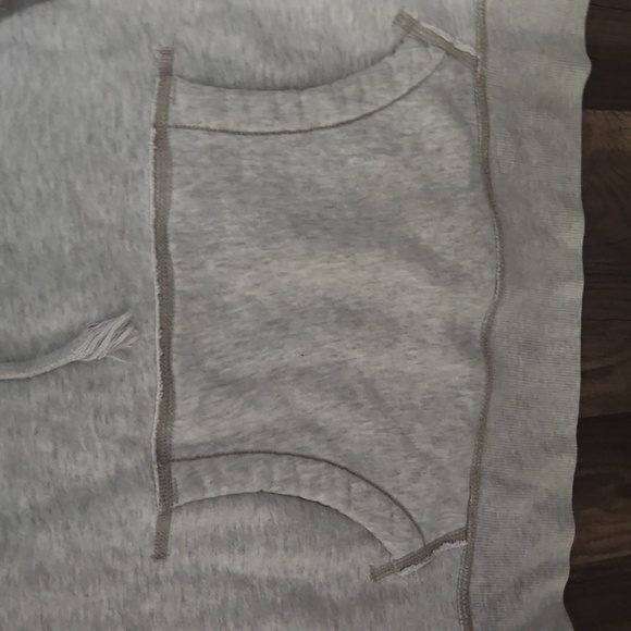 Hollister Hoodie Gray with Burgundy & White  HCO Logo Size Medium Unisex - Picture 4 of 5